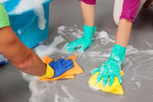 Professional hard floor cleaning in a Fulham property