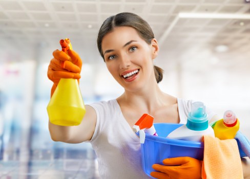 Polished stone floor restoration service in Fulham