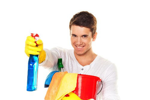 Safety check of oven area and nearby surfaces before cleaning